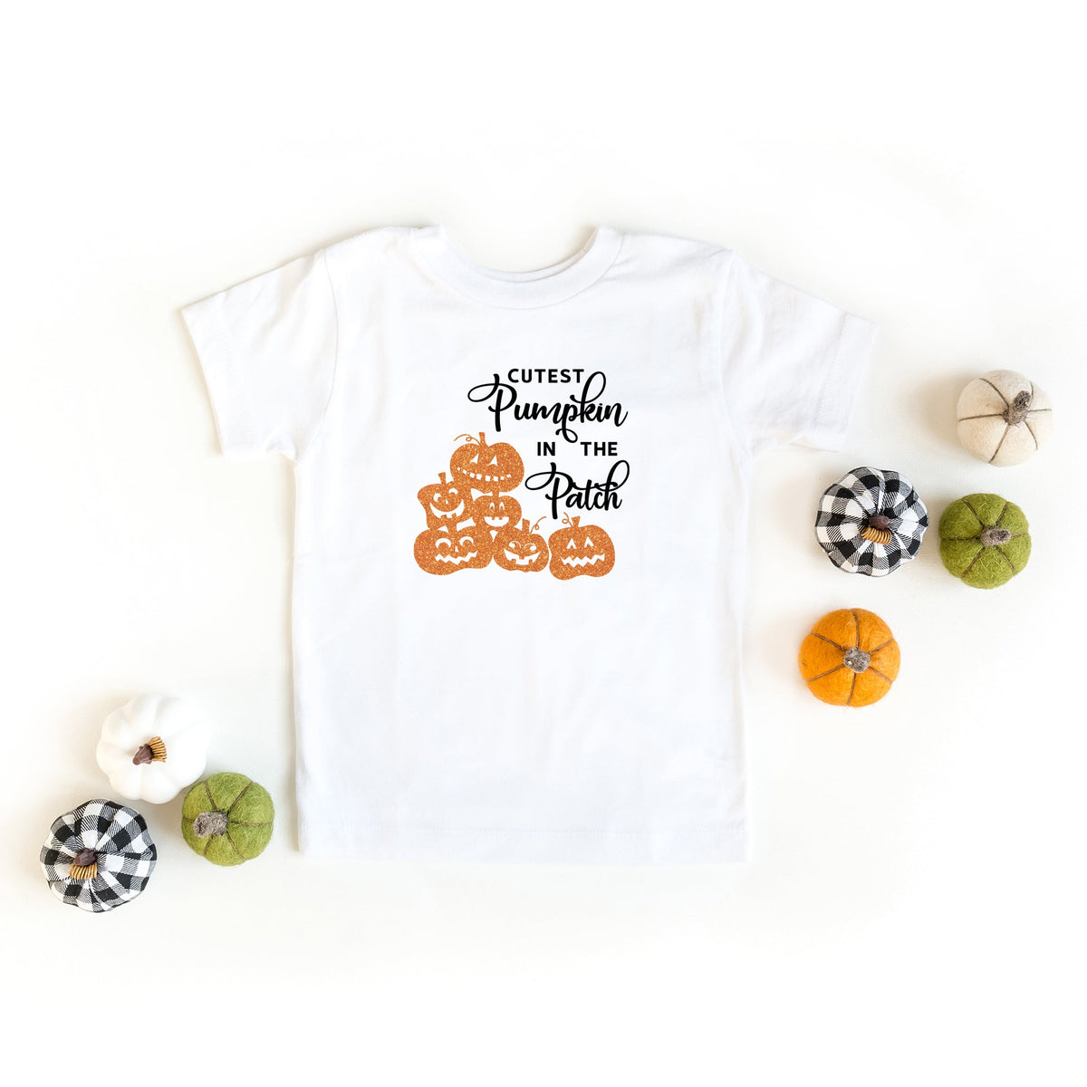 Cutest Pumpkin In The Patch Glitter | Youth Graphic Short product image 3