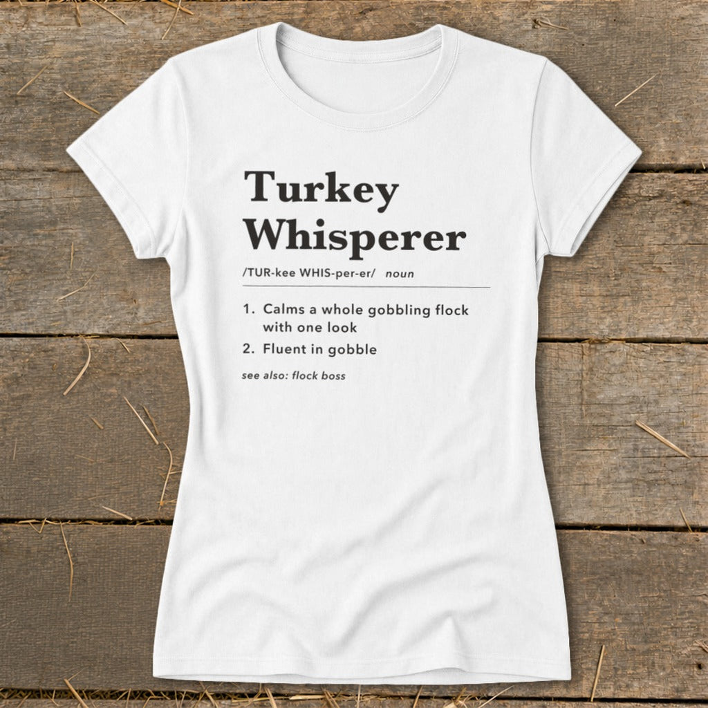 Turkey Whisperer Definition Ladies Tee product image 4