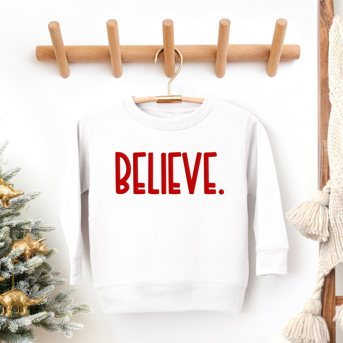 Believe Bold Puff Print | Toddler Graphic Sweatshirt product image 3