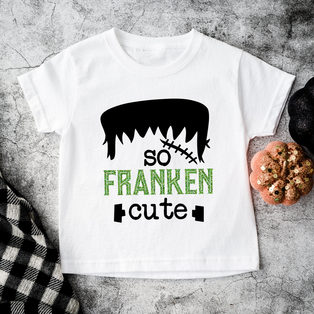 So Franken Cute Glitter | Youth Graphic Short Sleeve Tee product image 3