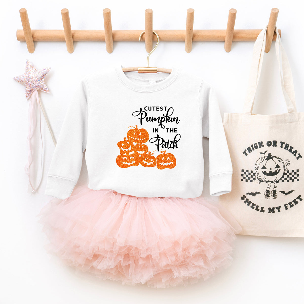 Cutest Pumpkin In The Patch Glitter | Toddler Graphic product image 1