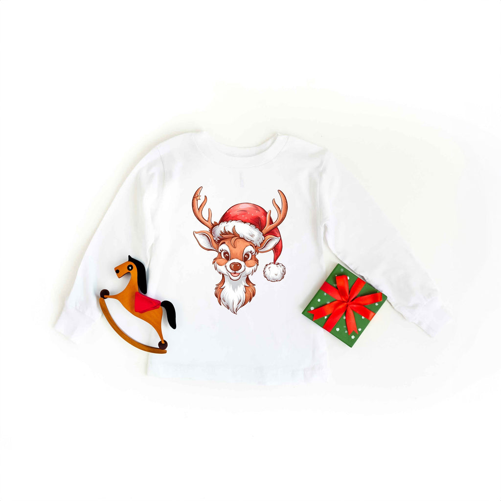 Cute Reindeer Head | Youth Graphic Long Sleeve Tee product image 3