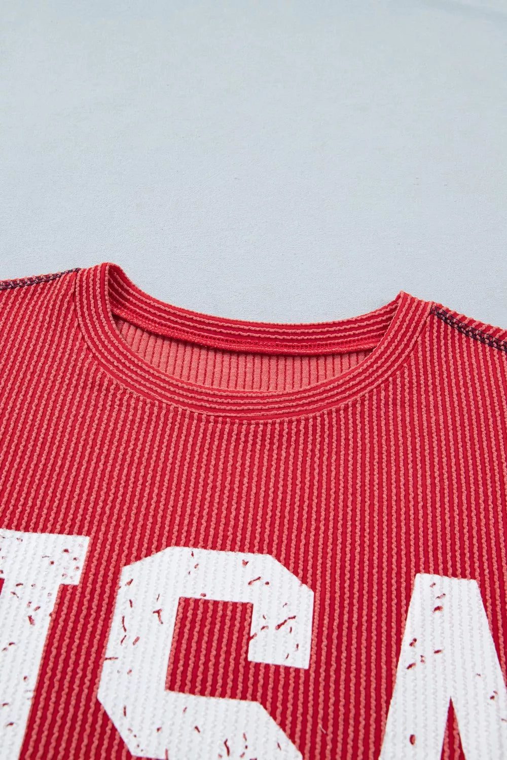 Twisted Rib Vintage USA Letter Printed T Shirt product image 5