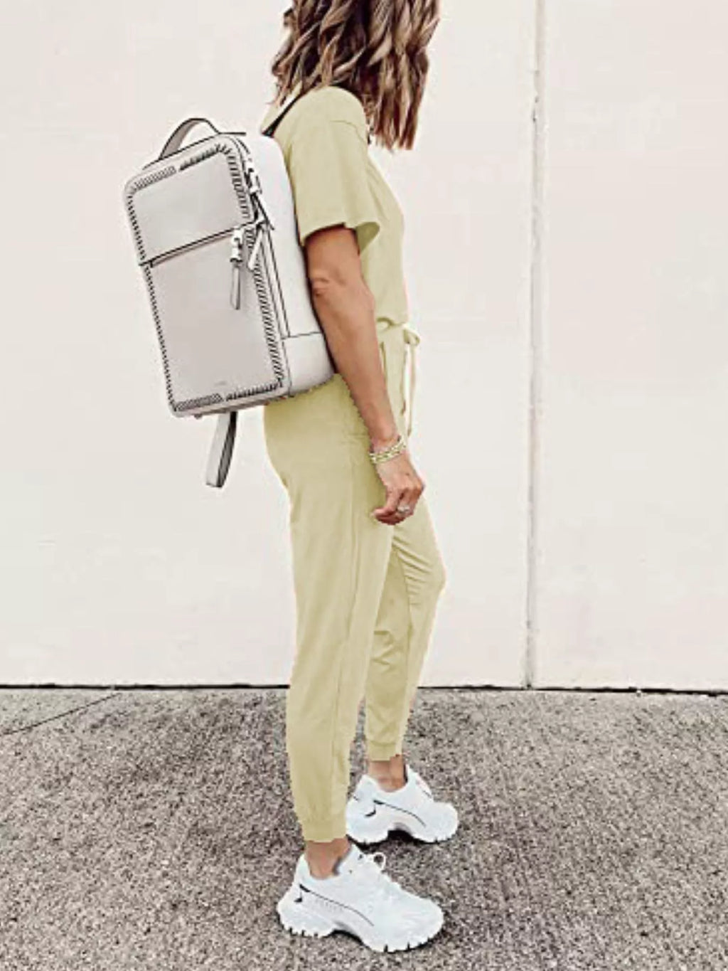 Full Size Round Neck Top and Drawstring Pants Set product image 12
