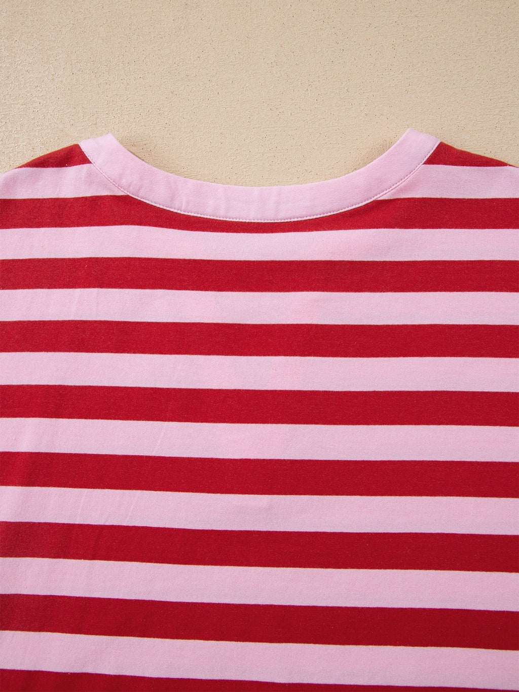 Stripe Split V Neck Casual T Shirt product image 6