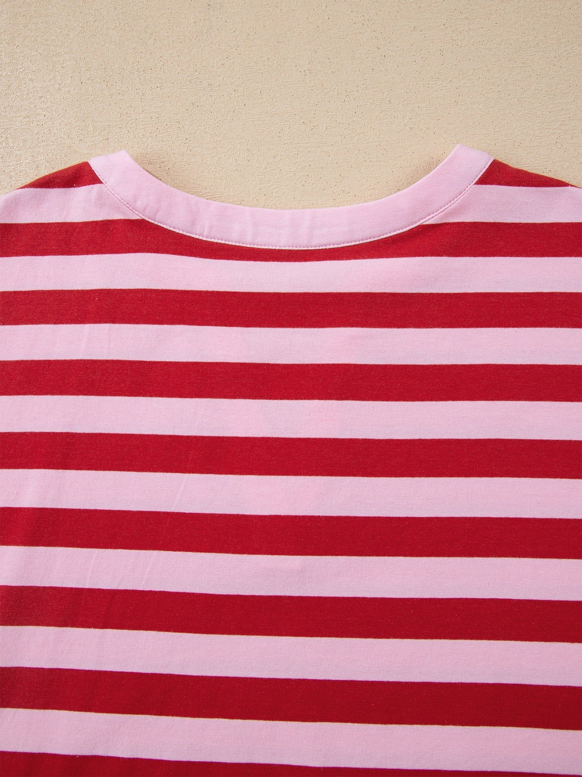 Stripe Split V Neck Casual T Shirt product image 6
