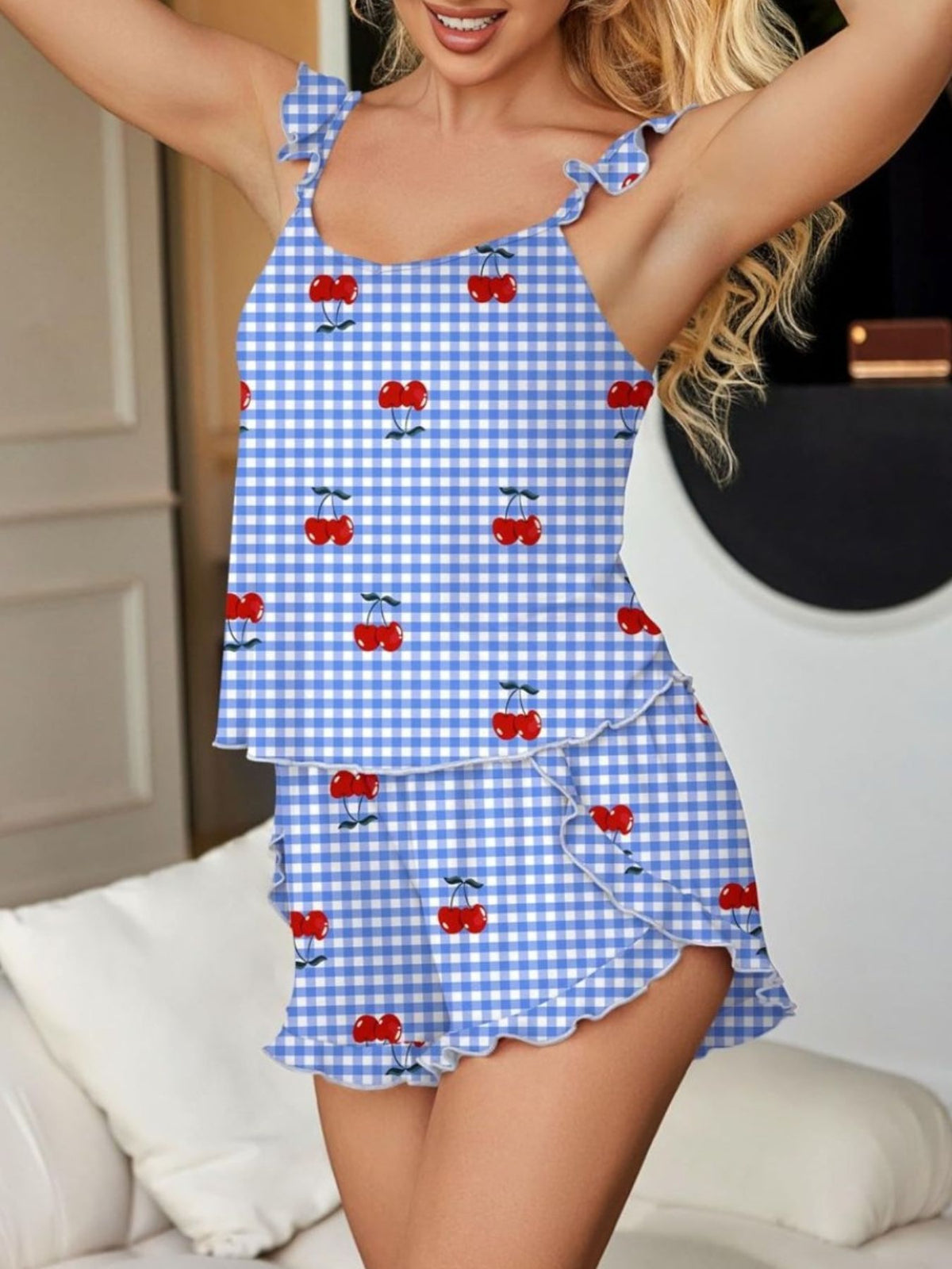 Ruffled Printed Cami and Shorts Set product image 11