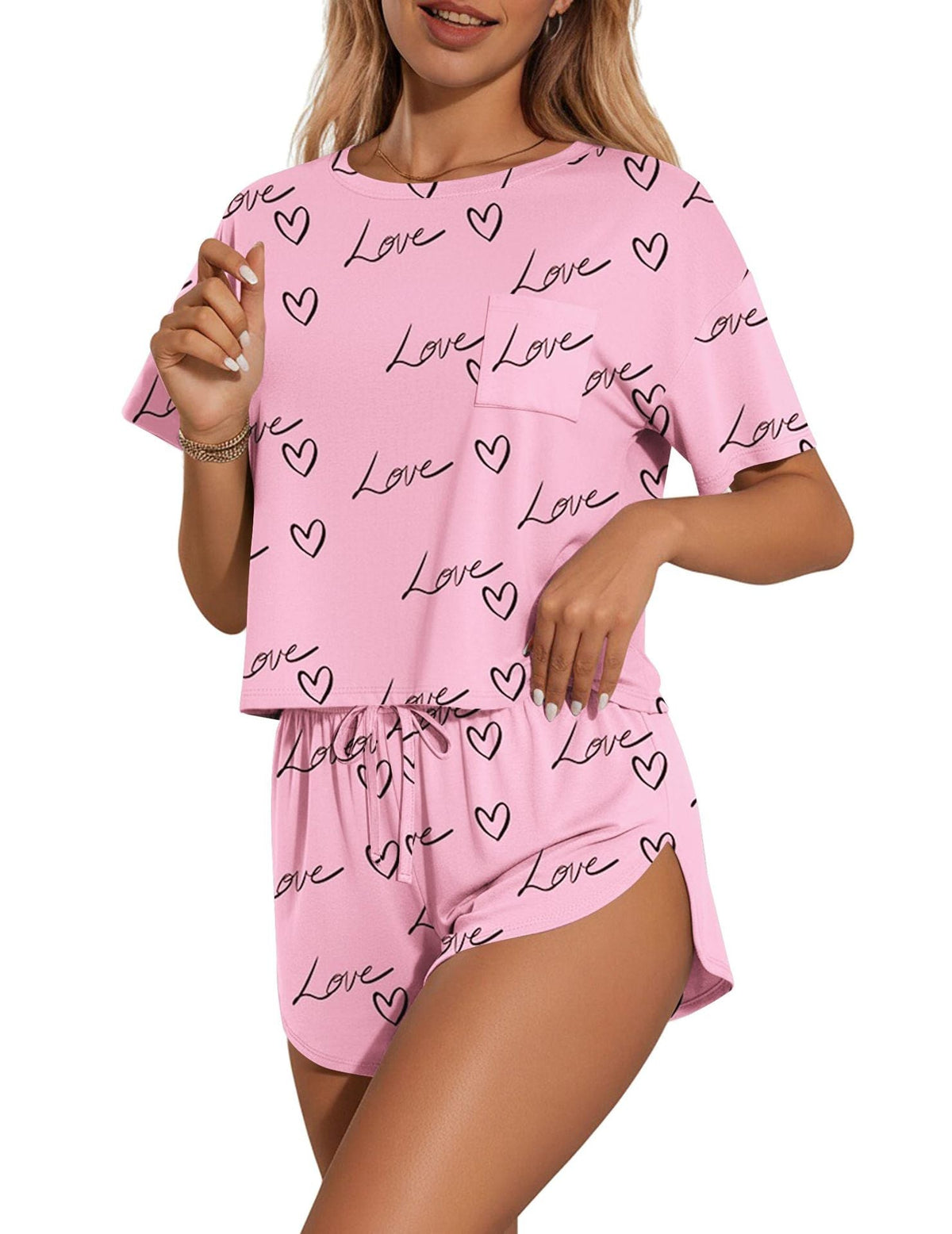Printed Round Neck Tee and Shorts Set product image 3