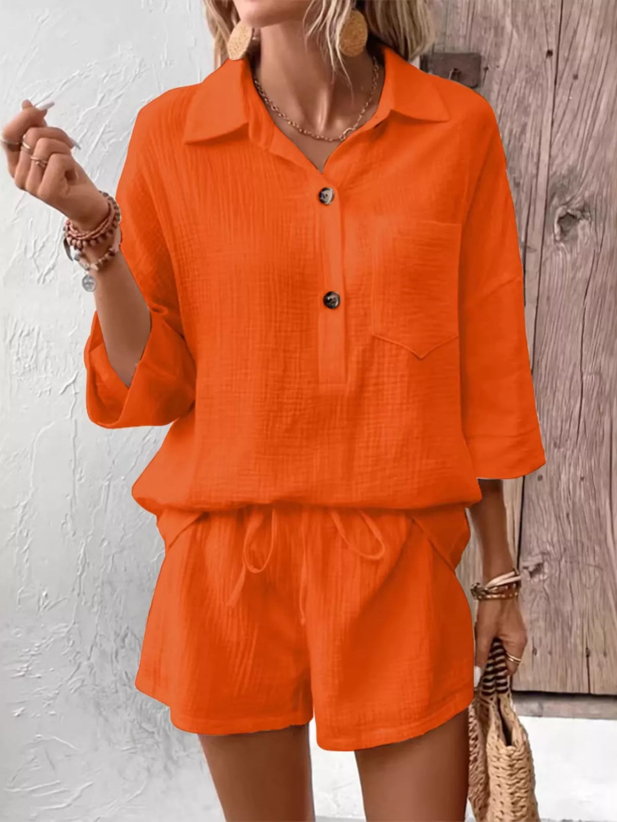 Button Detail Top and Shorts Set product image 17