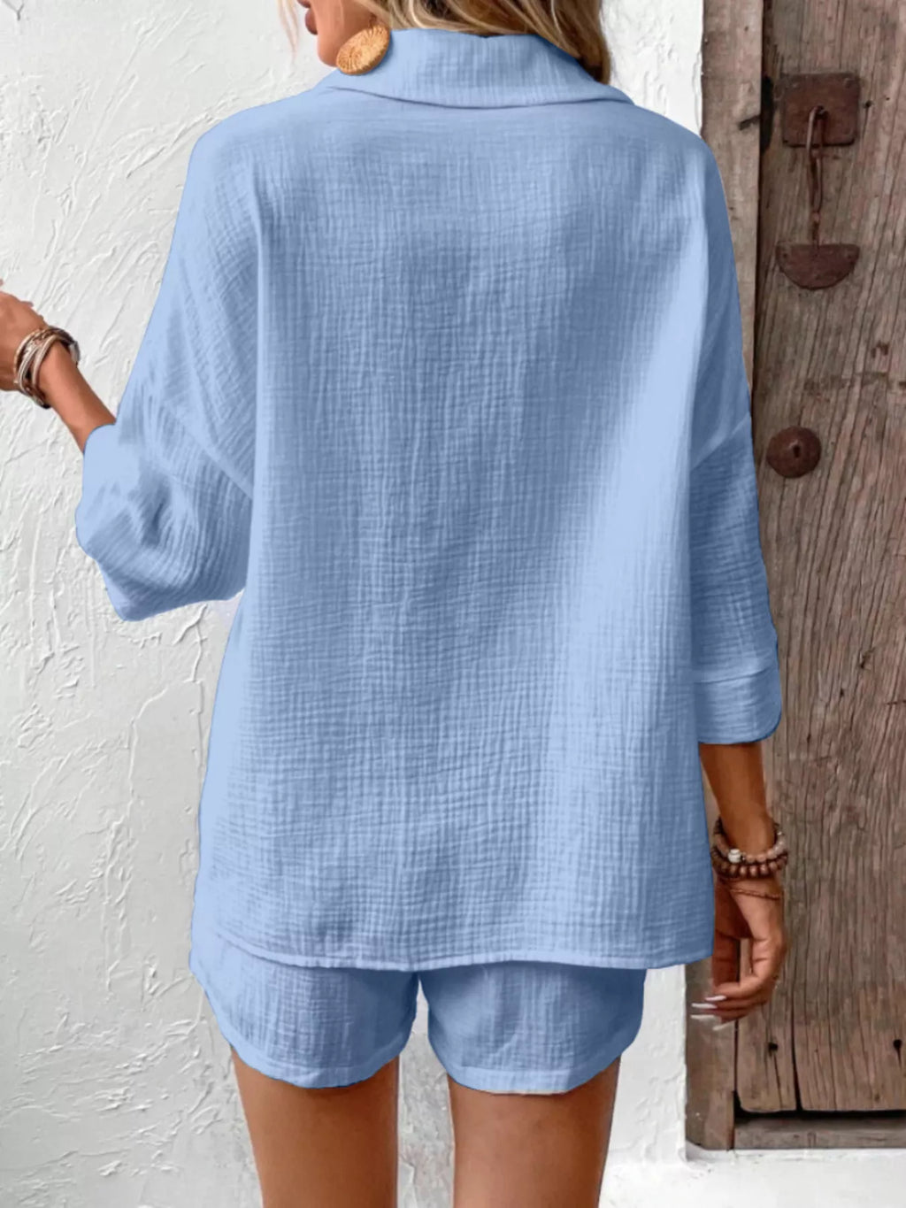 Button Detail Top and Shorts Set product image 25