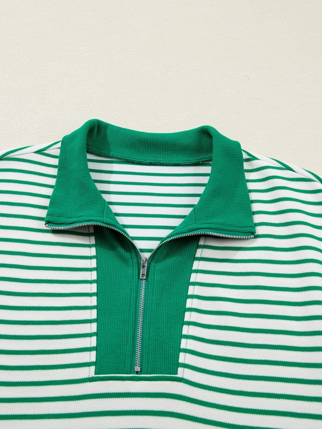Stripe Quarter Zip Polo Collar T Shirt Dress with Pockets product image 18