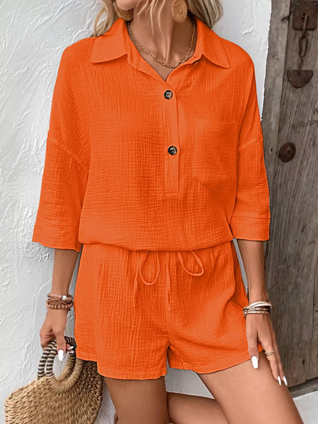 Button Detail Top and Shorts Set product image 19