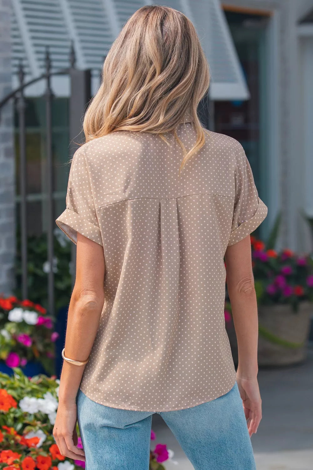 Polka Dot Print Short Sleeve Shirt product image 2
