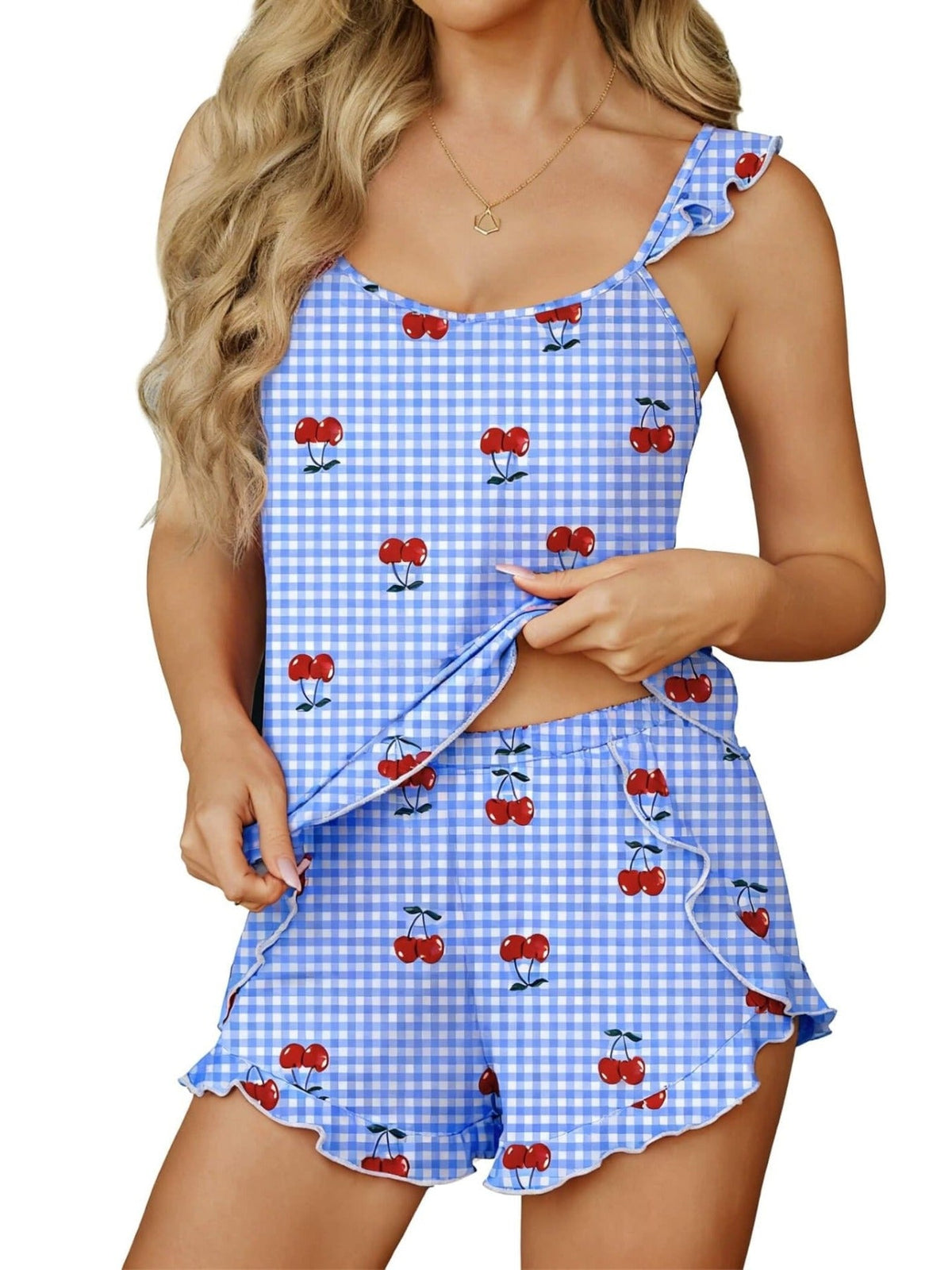 Ruffled Printed Cami and Shorts Set product image 6