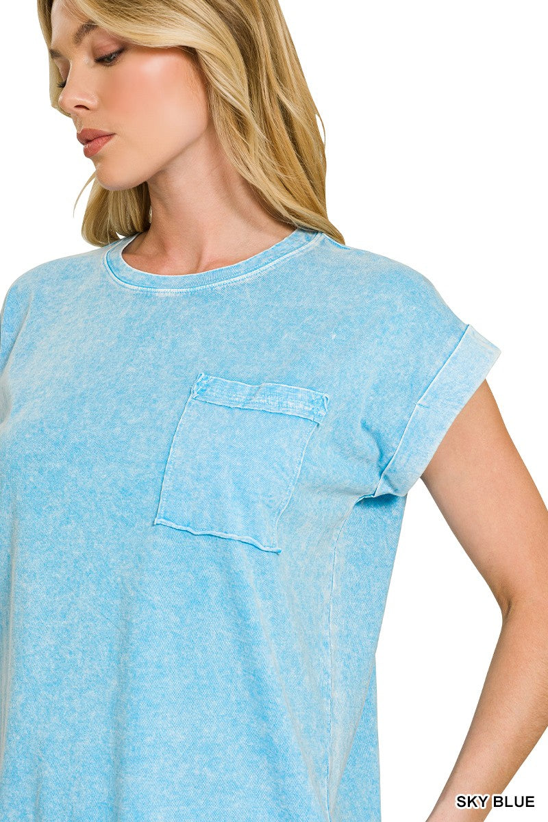 Halo Snow Washed Cuffed Short Sleeve Tee product image 7
