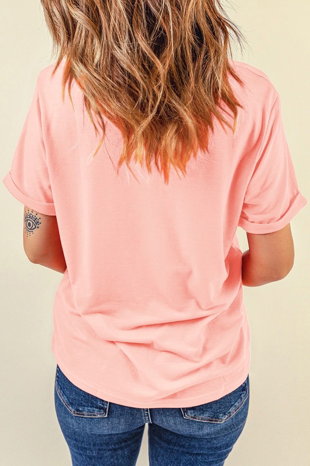 Patriotic Heart Round Neck Tee product image 7