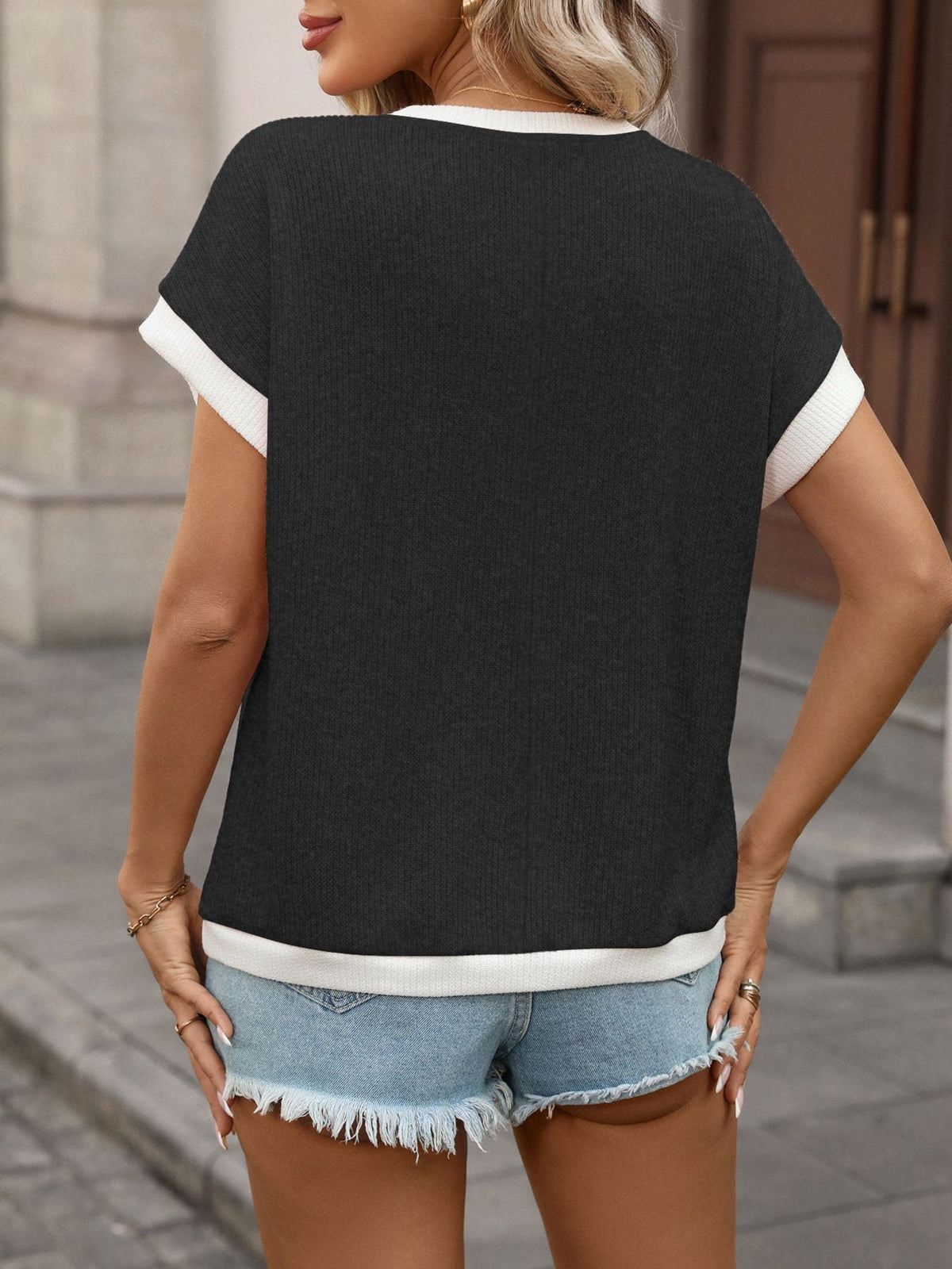 Contrast Trim Short Sleeve T-Shirt product image 15