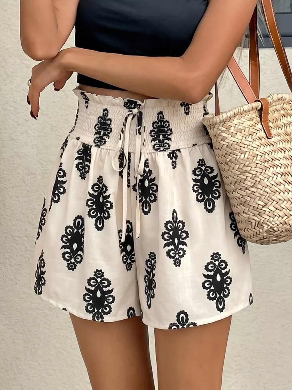 Smocked Waist Printed Shorts product image 2
