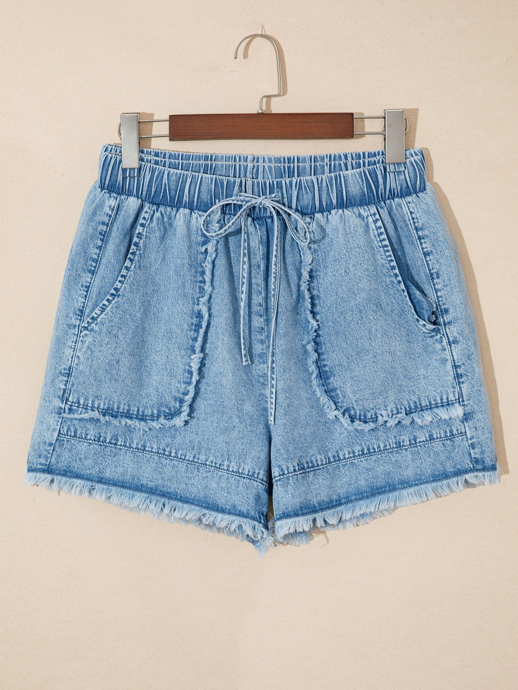 Frayed Edge Casual Denim Shorts product image 3