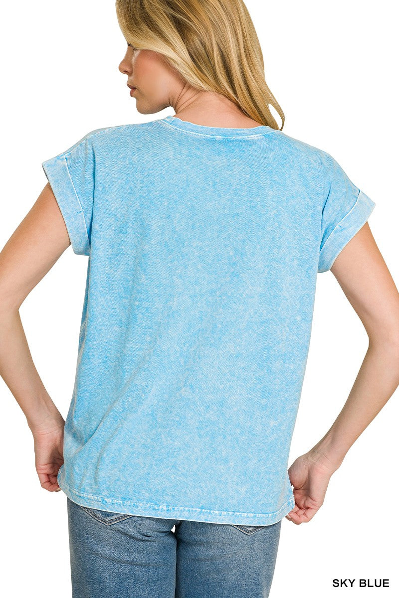 Halo Snow Washed Cuffed Short Sleeve Tee product image 3