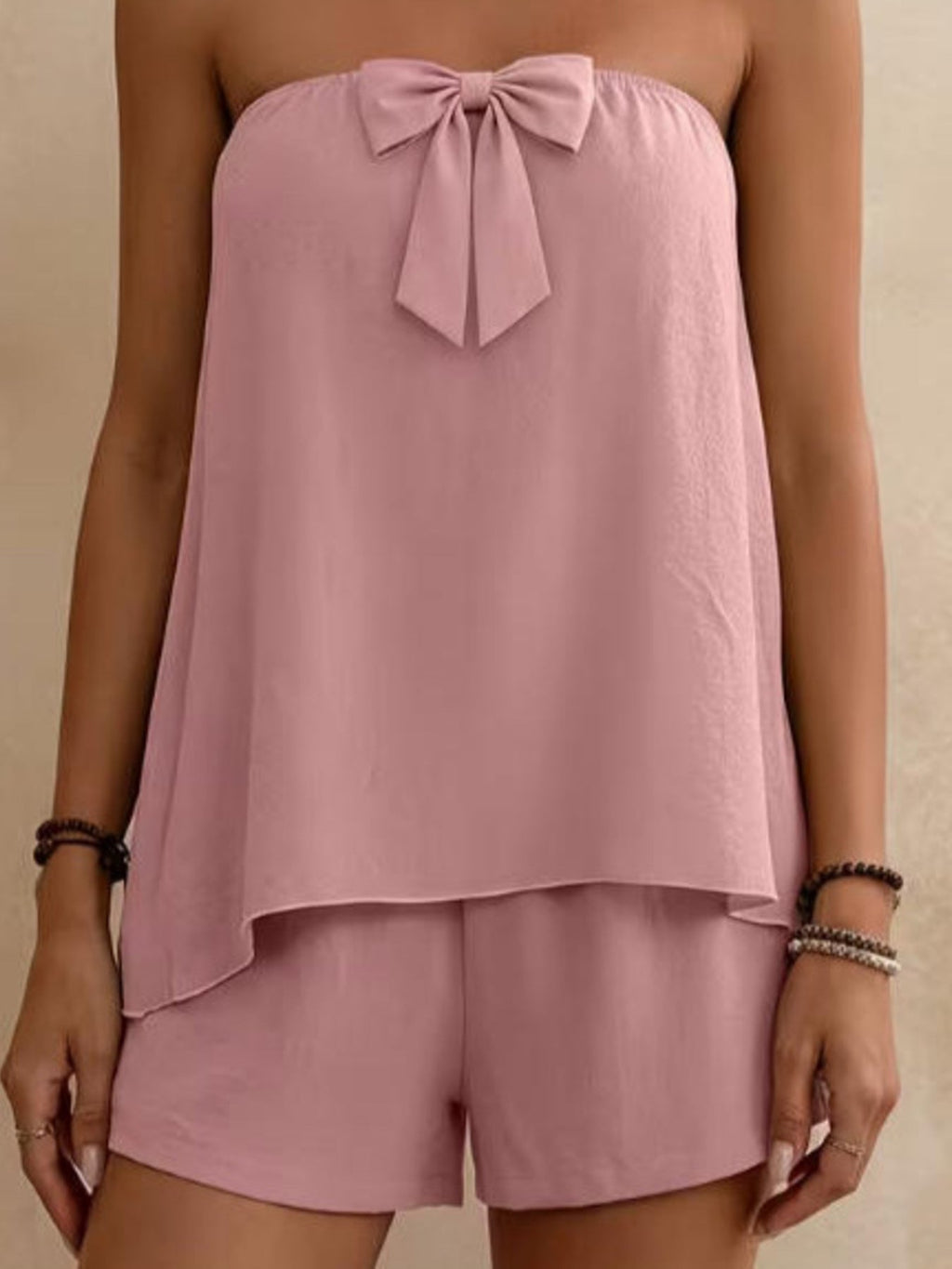 Bowknot Tube Top & Shorts Set product image 2