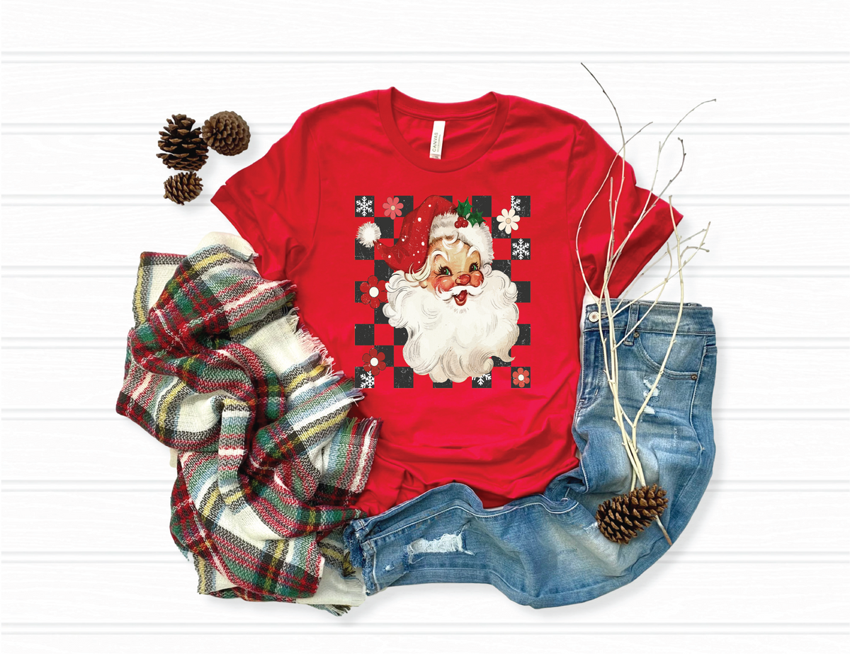 Checkered Santa Tee product image 1