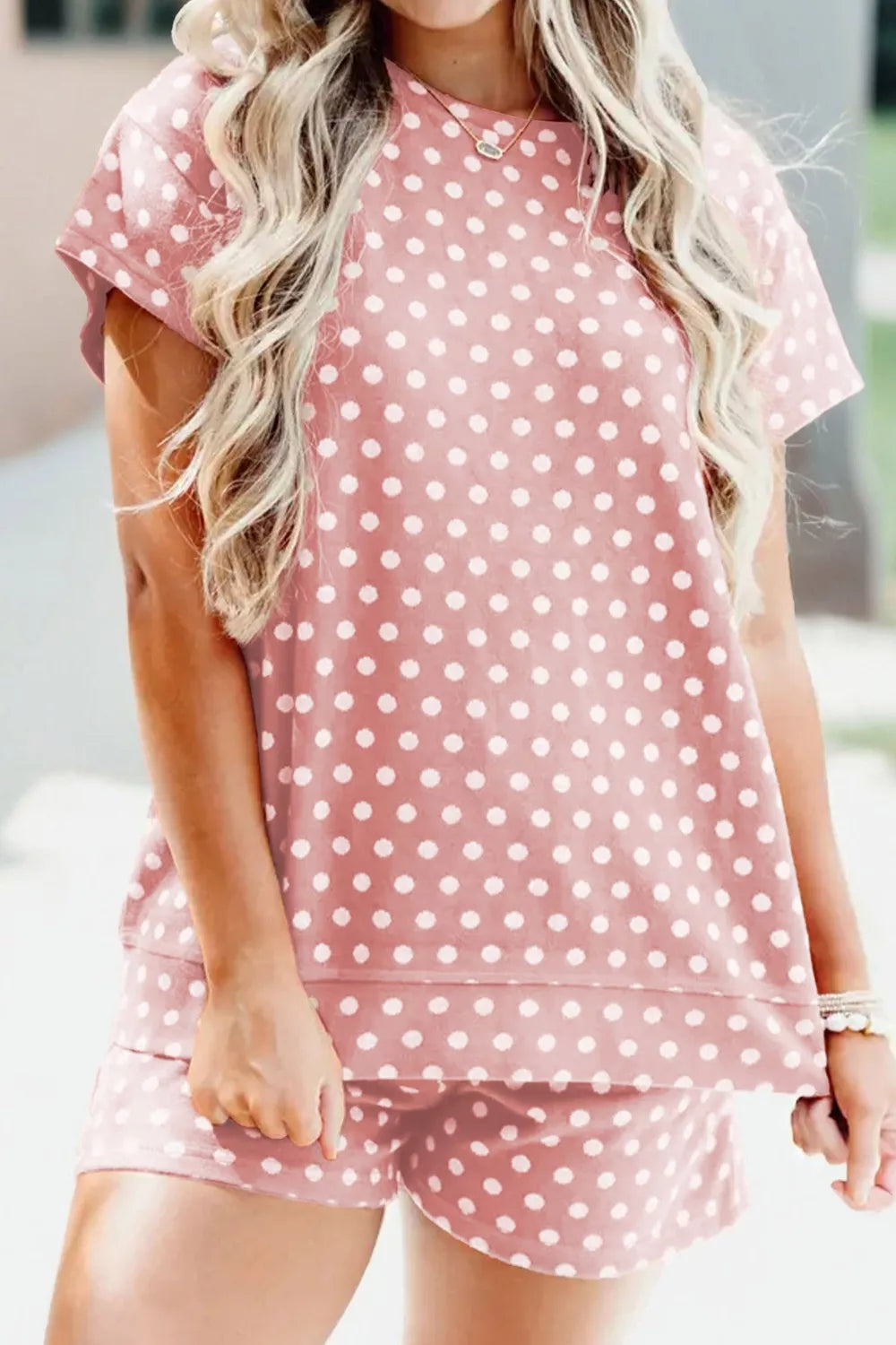 Polka Dot Print Tee and Shorts Set product image 5