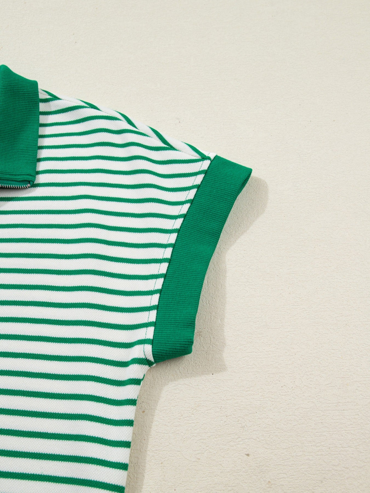 Stripe Quarter Zip Polo Collar T Shirt Dress with Pockets product image 19