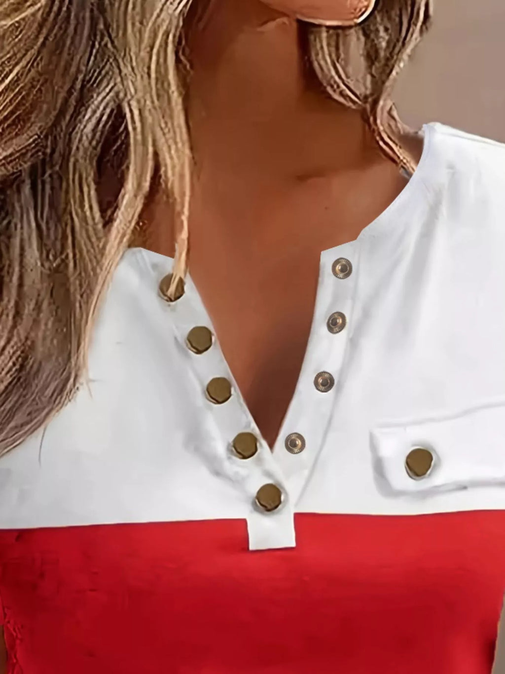 Color Block Short Sleeve Casual T-Shirt product image 8