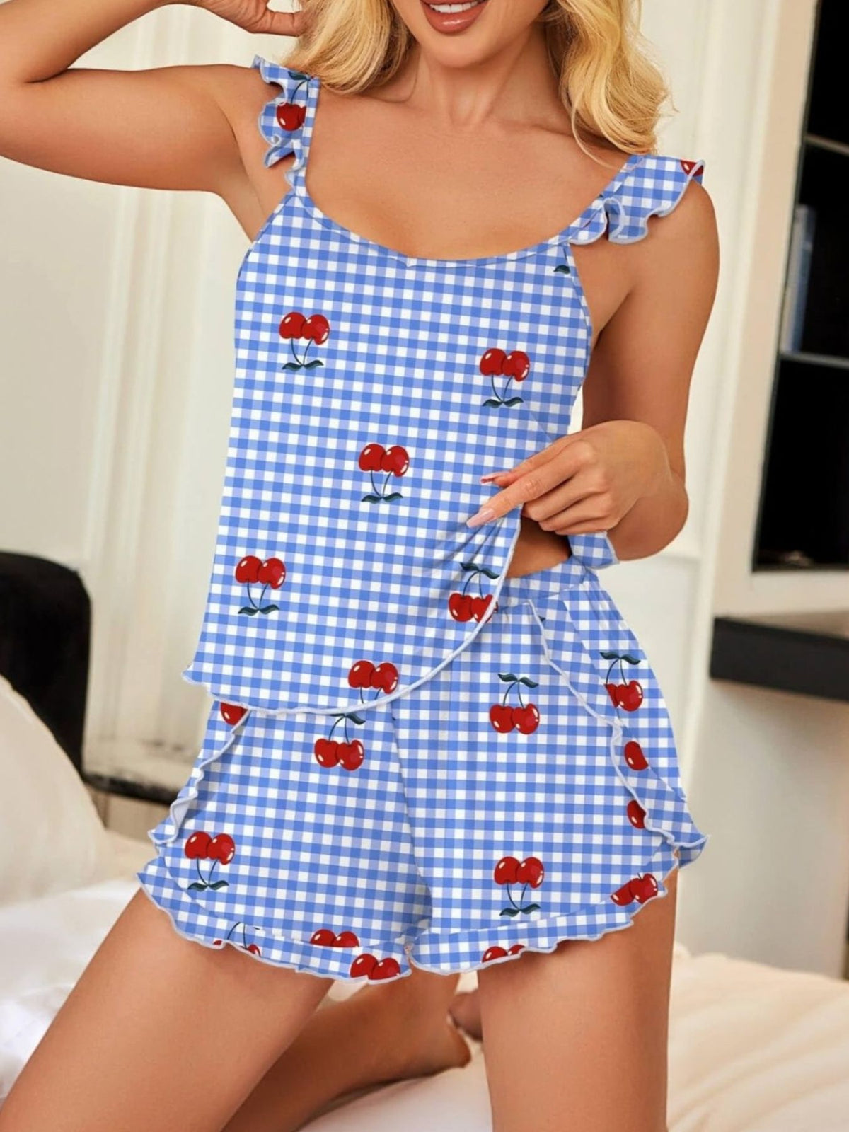 Ruffled Printed Cami and Shorts Set product image 7