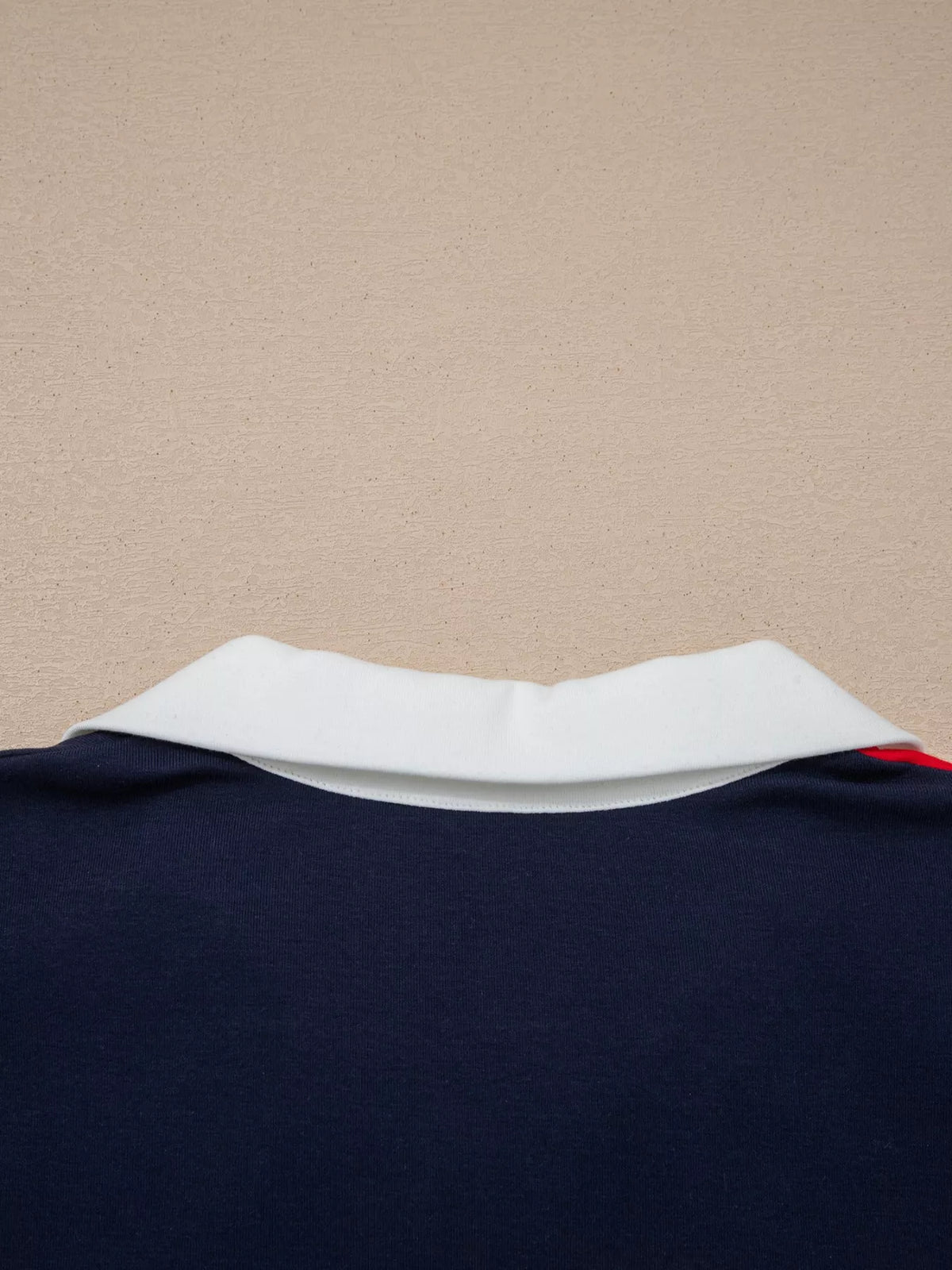 Americana Colorblock Stripes Zip up Collared T Shirt Mini product image 8