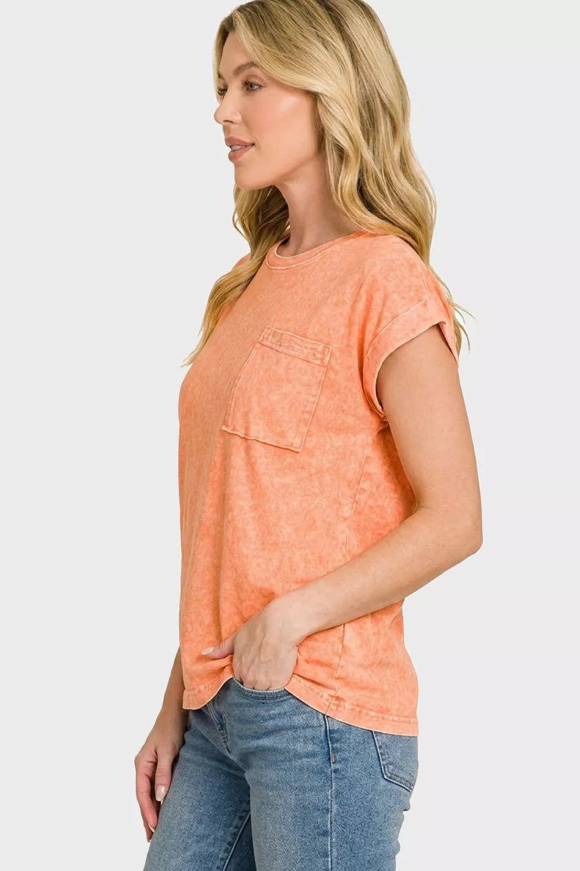 Halo Snow Washed Cuffed Short Sleeve Tee product image 2