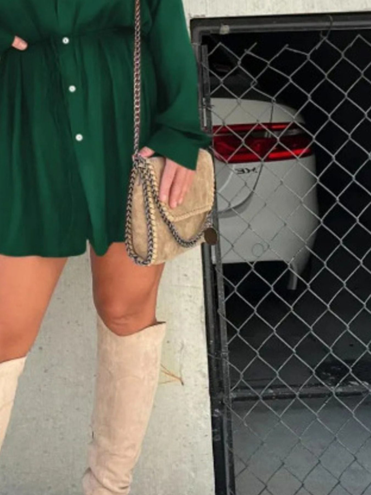 Full Size Button-Down Mini Shirt Dress product image 23