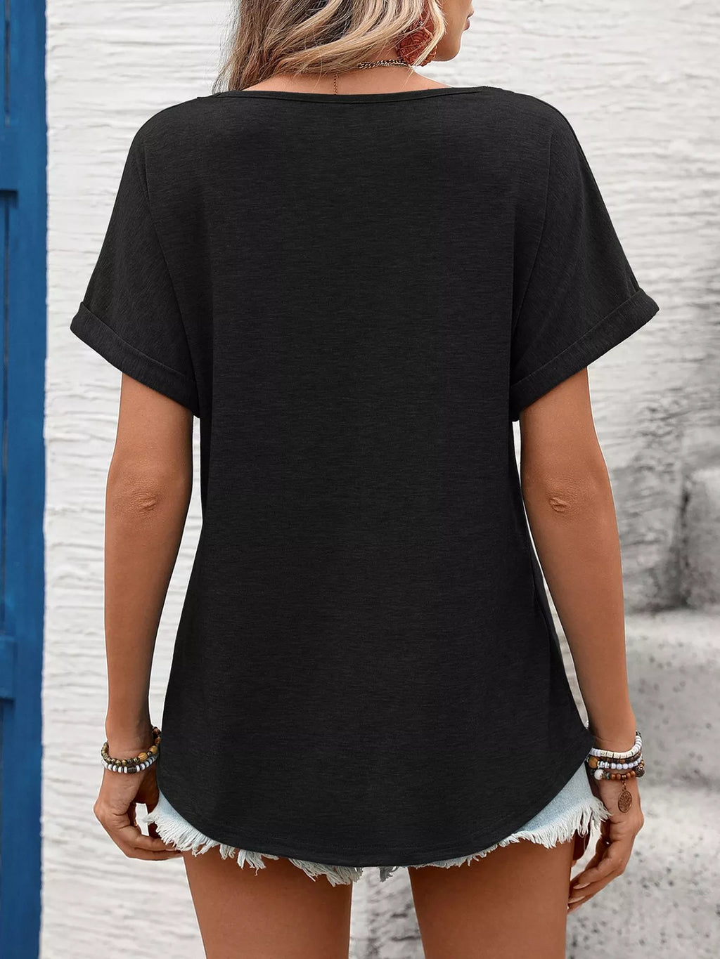Lace Trim Short Sleeve T-Shirt product image 12
