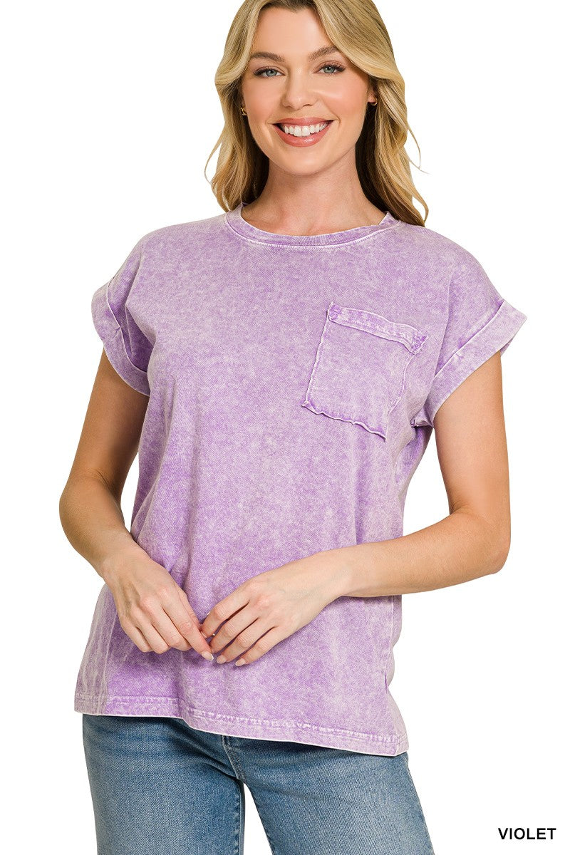 Halo Snow Washed Cuffed Short Sleeve Tee product image 1