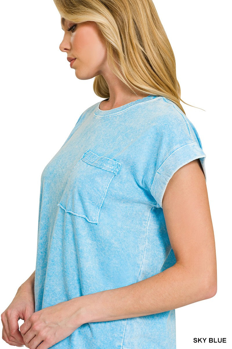Halo Snow Washed Cuffed Short Sleeve Tee product image 4