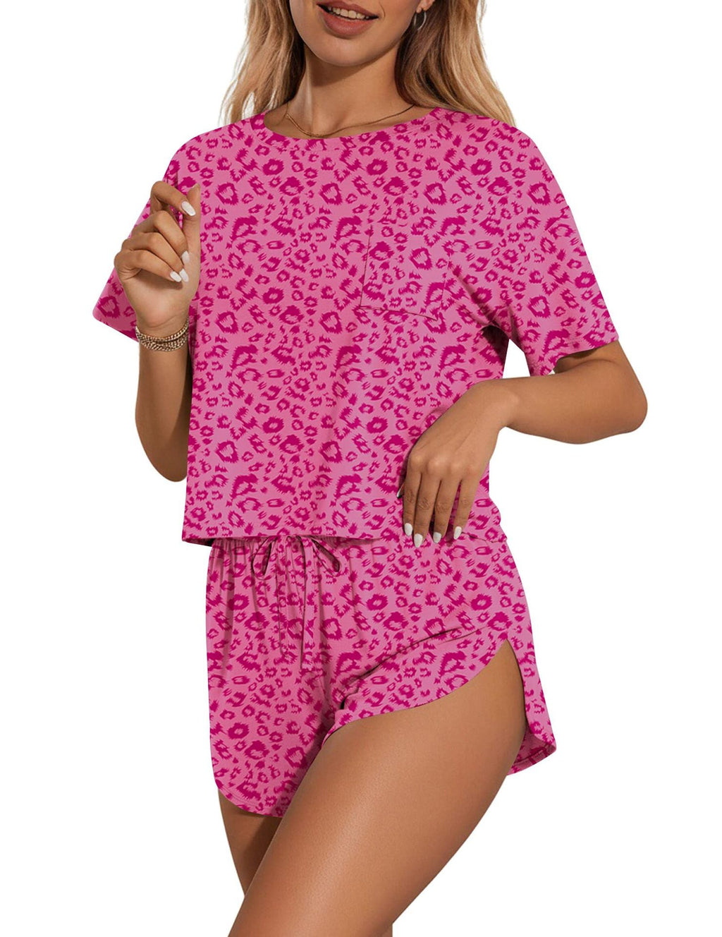 Printed Round Neck Tee and Shorts Set product image 1