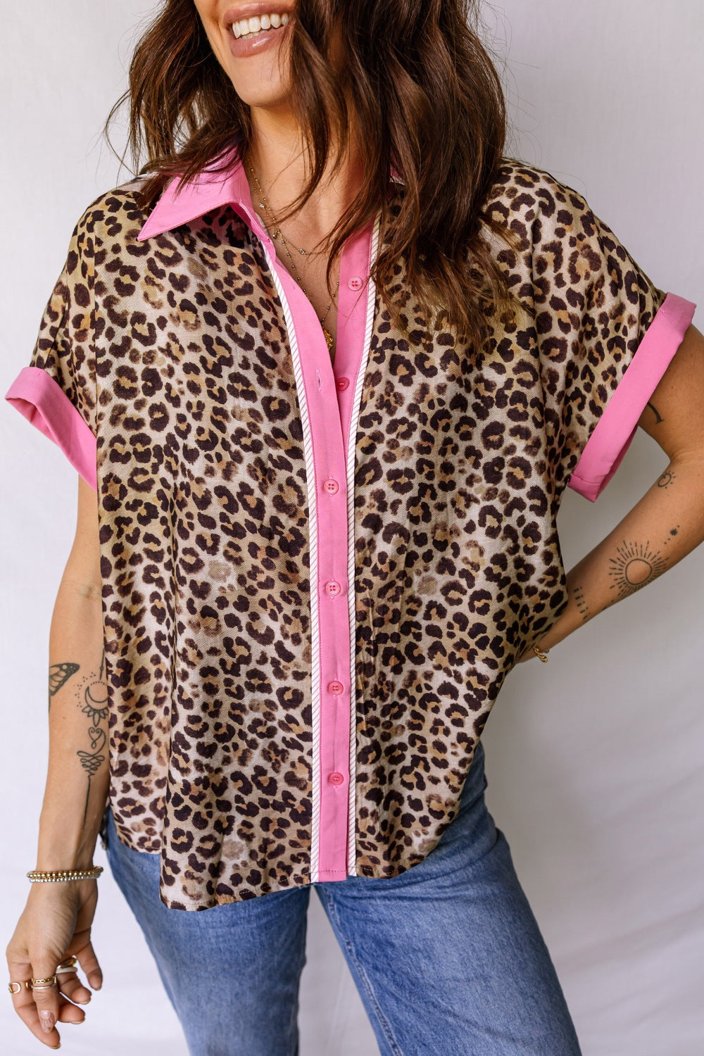 Leopard Print Short Sleeve Shirt product image 1