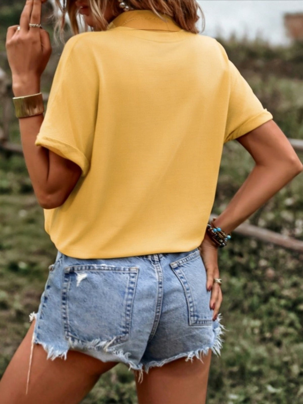Casual Button-Down Drawstring Hem Shirt product image 4