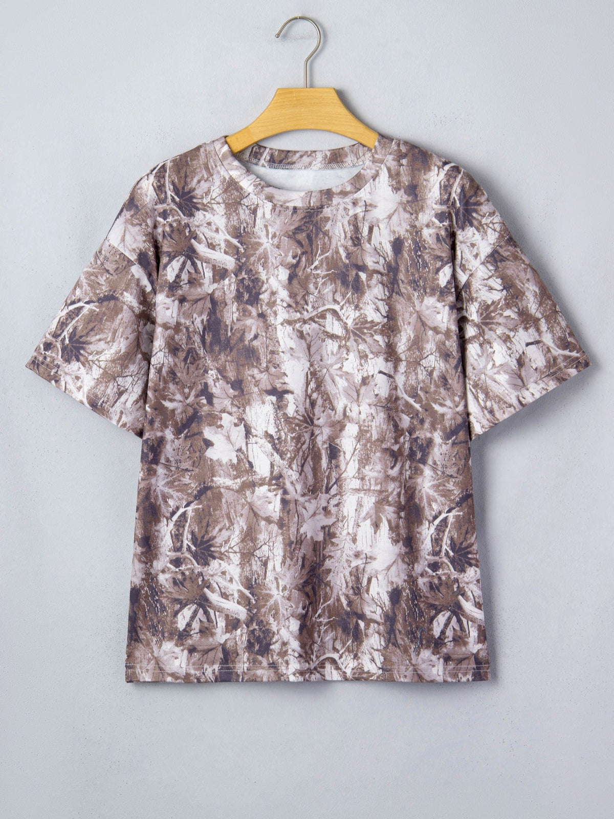 Camouflage Woodland Print Drop Shoulder Tunic Tee product image 3