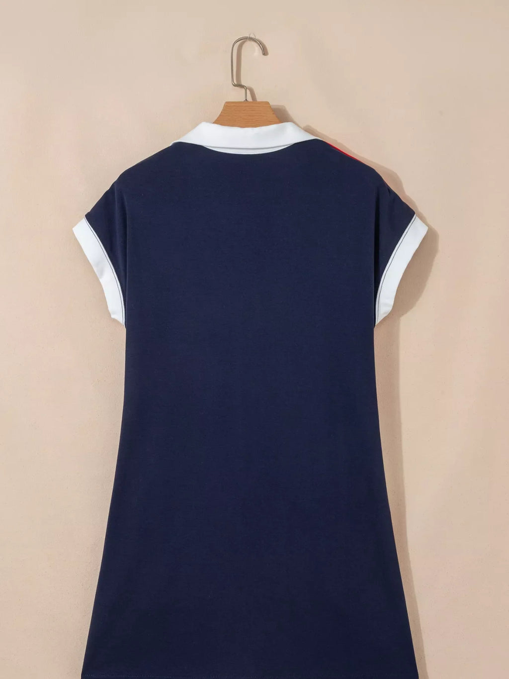 Americana Colorblock Stripes Zip up Collared T Shirt Mini product image 6