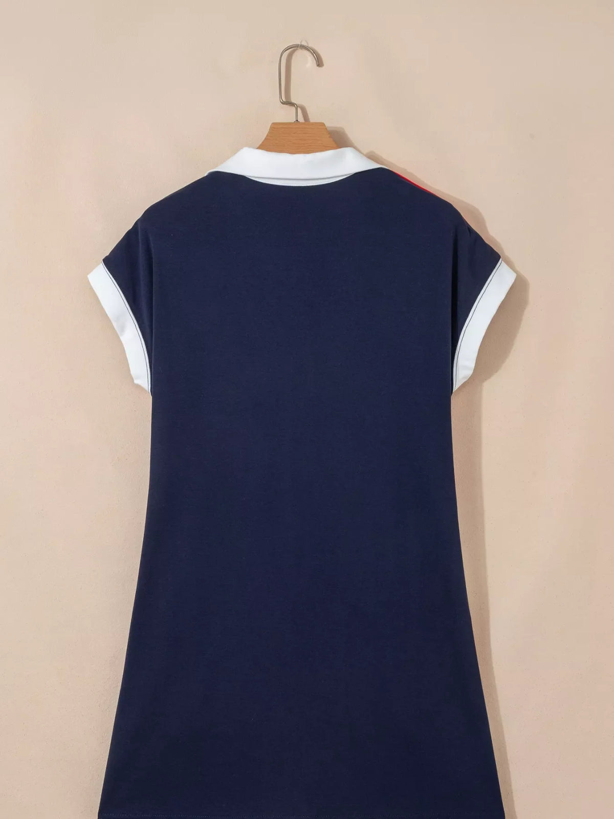 Americana Colorblock Stripes Zip up Collared T Shirt Mini product image 6