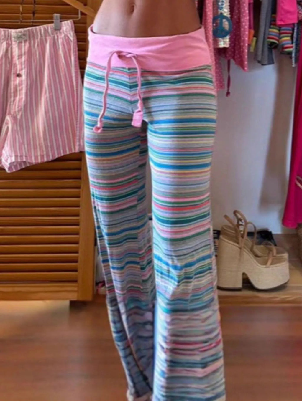 Drawstring Striped Pants product image 7