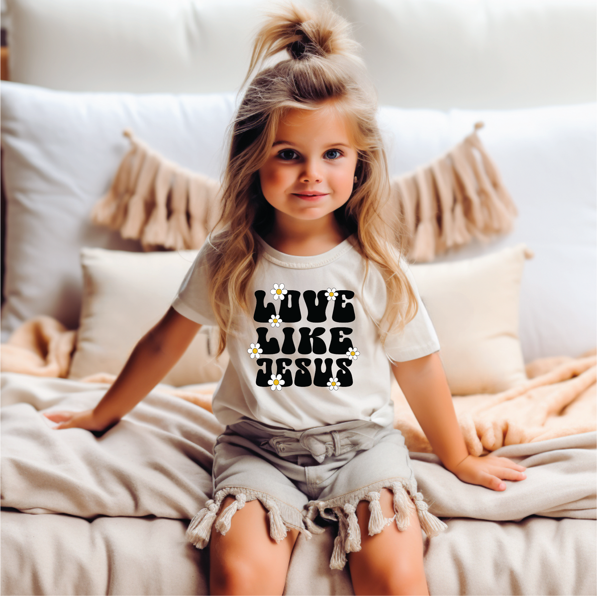 Love Like Jesus Cream Youth Tee product image 1