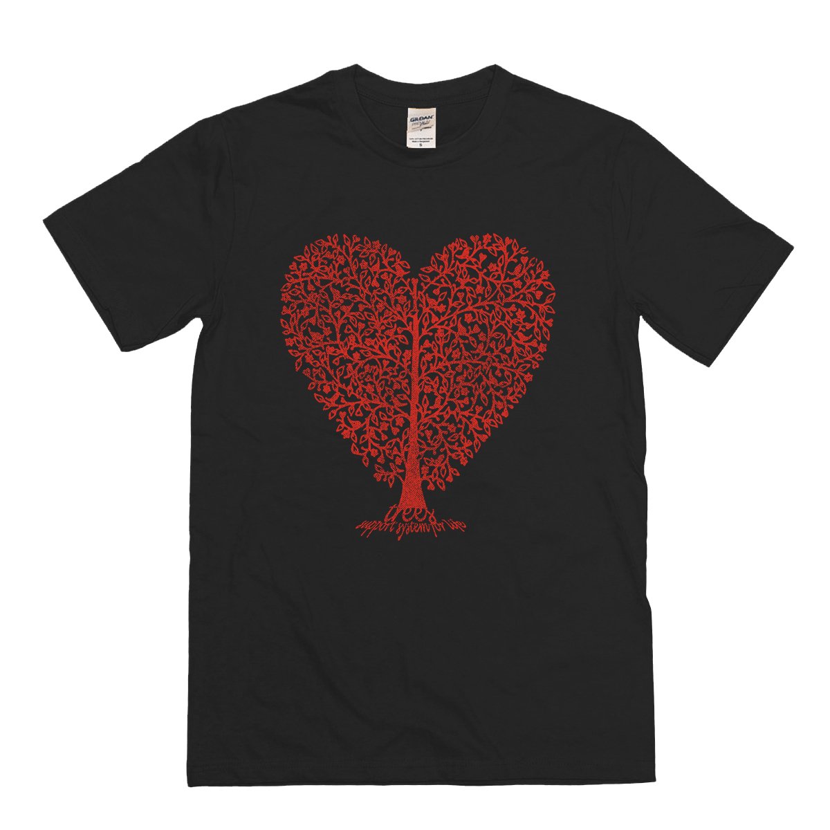 Trees Support System For Life Heart T-shirt product image 2