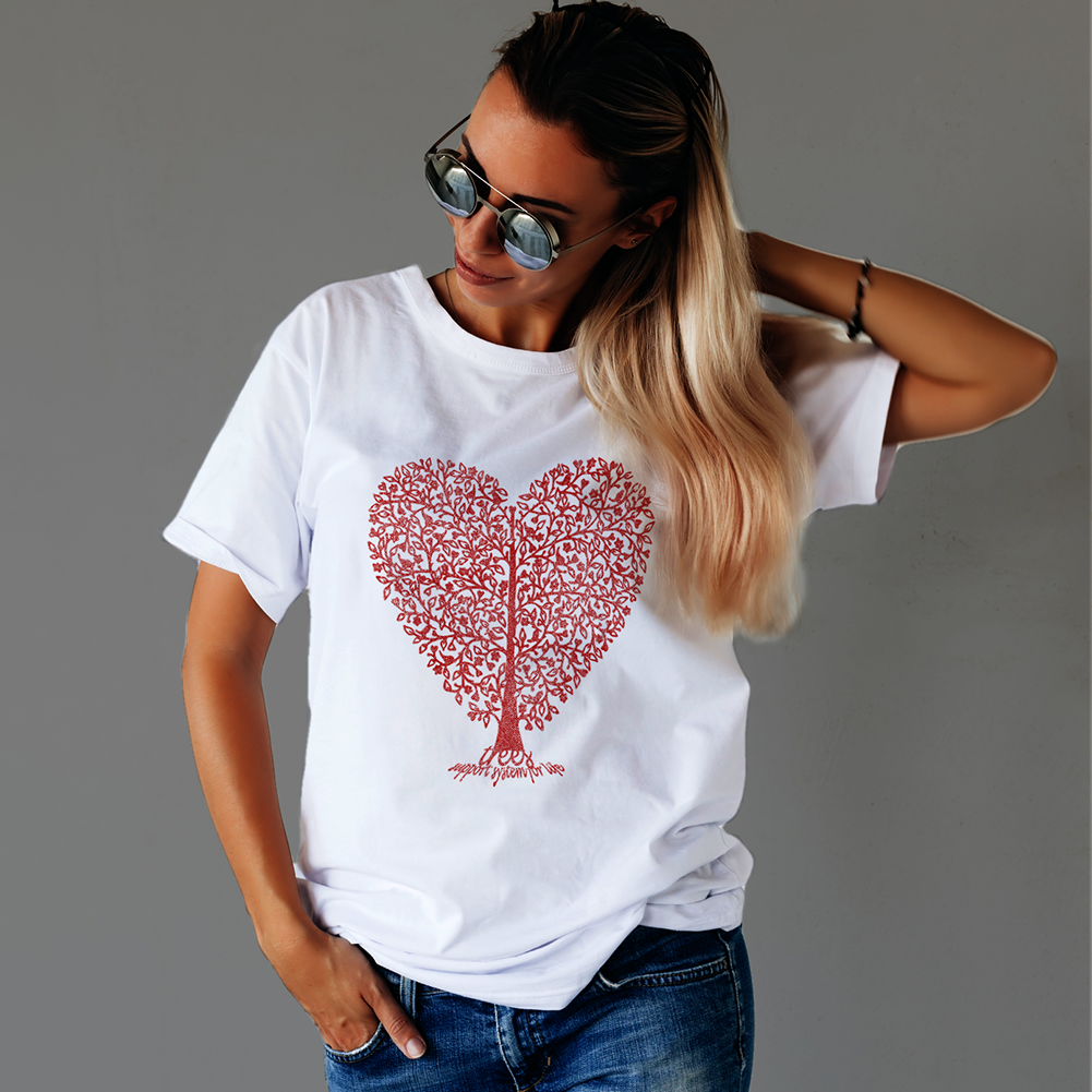 Trees Support System For Life Heart T-shirt product image 3